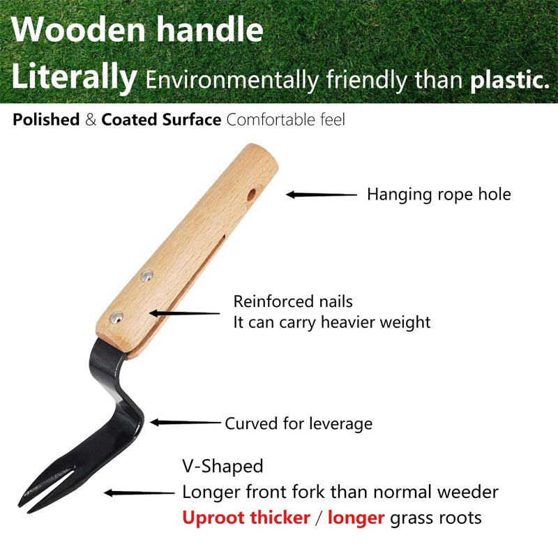 Weeder Hand Puller Tool for Garden Caring to Remove Dandelions Thistles and Weeds