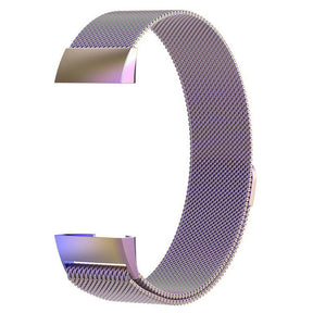 For Fitbit Charge 3 Wristband Milanese Replacement Stainless Steel Watch Band-Colorful
