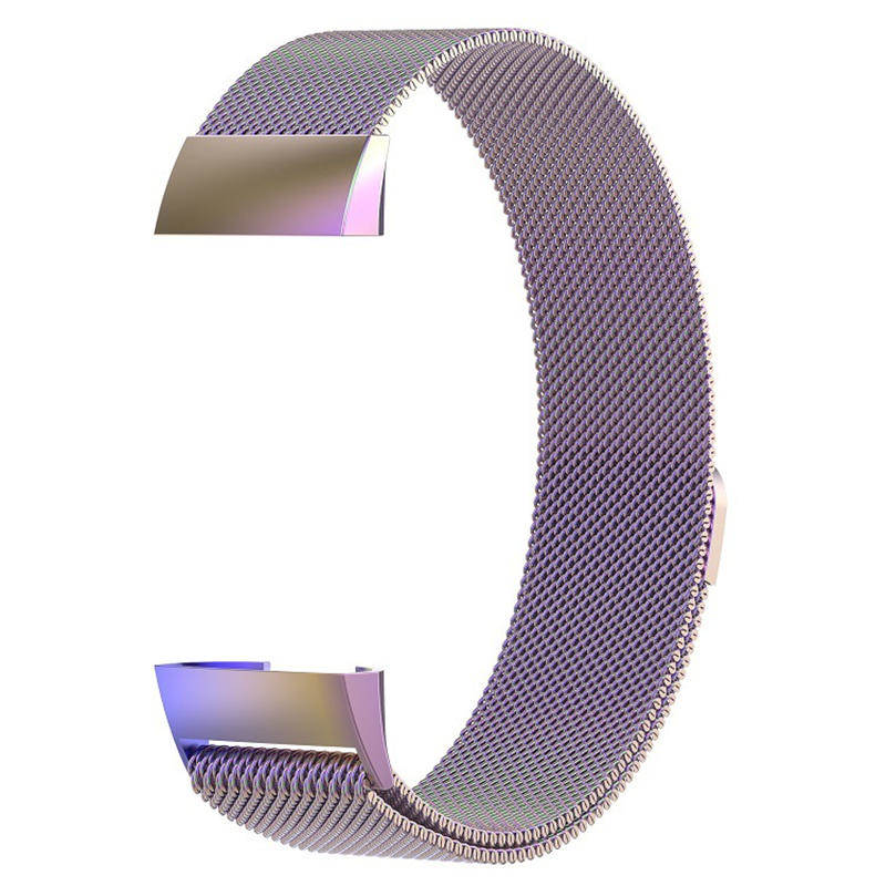 For Fitbit Charge 3 Wristband Milanese Replacement Stainless Steel Watch Band-Colorful