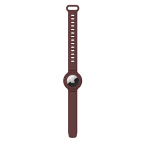 Apple Airtags Watch Strap Silicone Protective Sleeve-WineRed