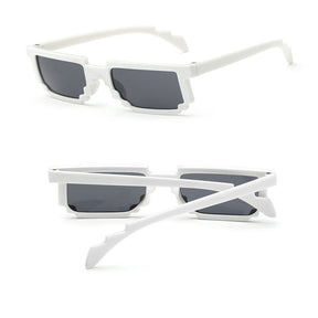 2 Packs Pixel Sunglasses Birthday Party Favors for Kids and Adults-White