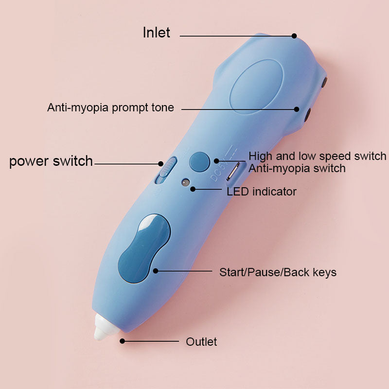 Rechargeable Creative 3D Printing Pen For Kids-Blue