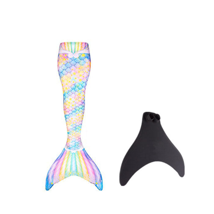 Kids Atlantis Mermaid Tails For Swimming Swimsuit With Flippers-Magic Color