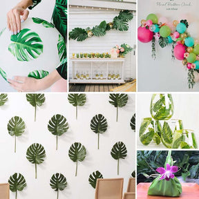 Artificial Tropical Palm Leaves Safari Birthday Decorations Faux Leaf Jungle Hawaiian Party DecorationsTheme Decorations