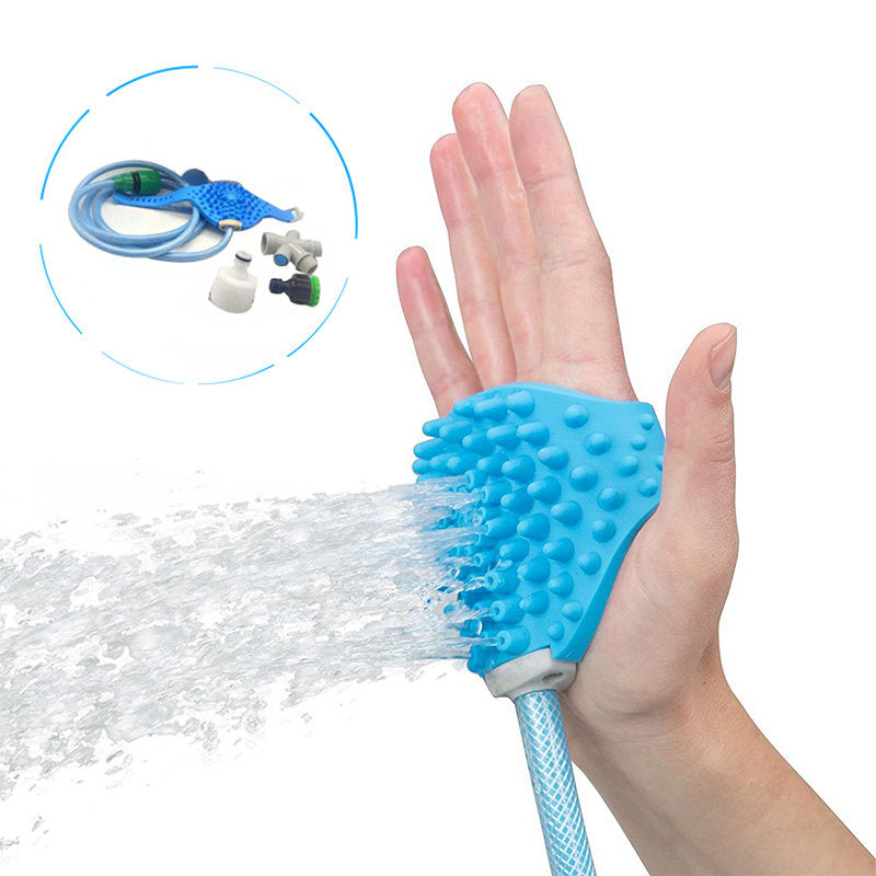 Pet Bathing Tools Sprayer and Scrubber in One for Dogs and Cats with Shower Hose Adapter