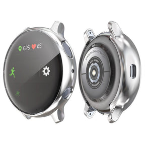 Full Coverage TPU Screen Protective Cover For Samsung Galaxy Watch Active 2 40 44mm-Silver
