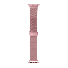 Fashion Magnetic Band Mesh Loop Metal Adjustable for Apple Watch-Pink