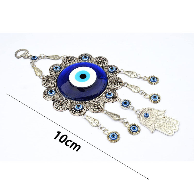 Blue Evil Eye with Hamsa Hand Protection Hanging Ornament
