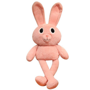 Plush Stuffed Bunny Toy Stretchable Ear and Leg Rabbit Shape Dolls for Girls Kids Gifts