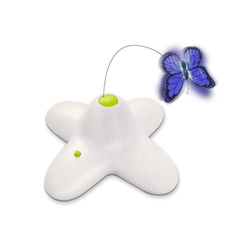 Cat Interactive Butterfly Toy with Two Replacement Flashing Butterfly Toys