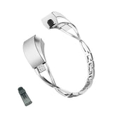 X Shape Stainless Steel Alta Watch Band Adjustable Wristband Replacement Watch Strap for Fitbit Alta/Alta HR For Women-Silver