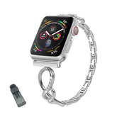 8 Shape Watch Band Stainless Steel Wristbands for Apple IWatch Series SE/1/2/3/4/5/6 For Women-Silver