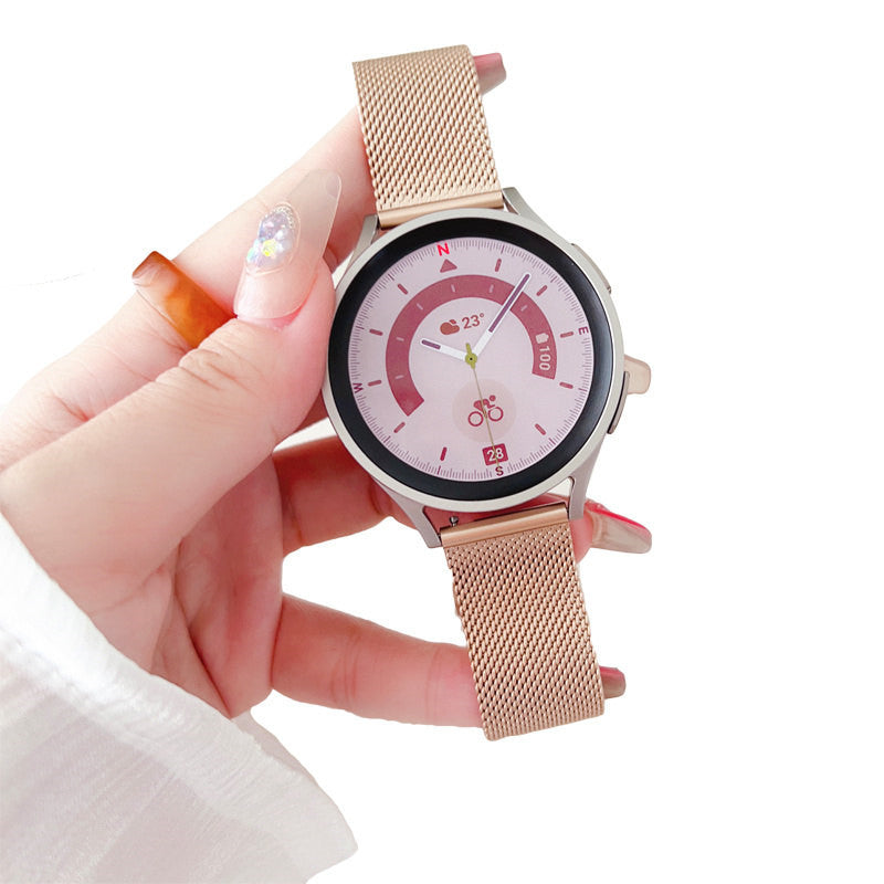 20mm Milanese Band with Magnetic Buckle for Samsung Huawei Watch-Rose Gold