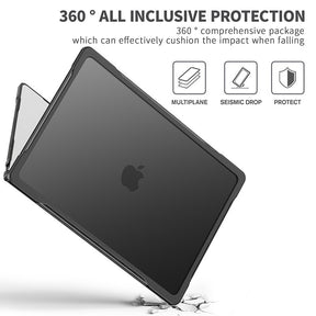 Shockproof Case Solid Color Compatible with Macbook Air 15 2023 A2941-Black