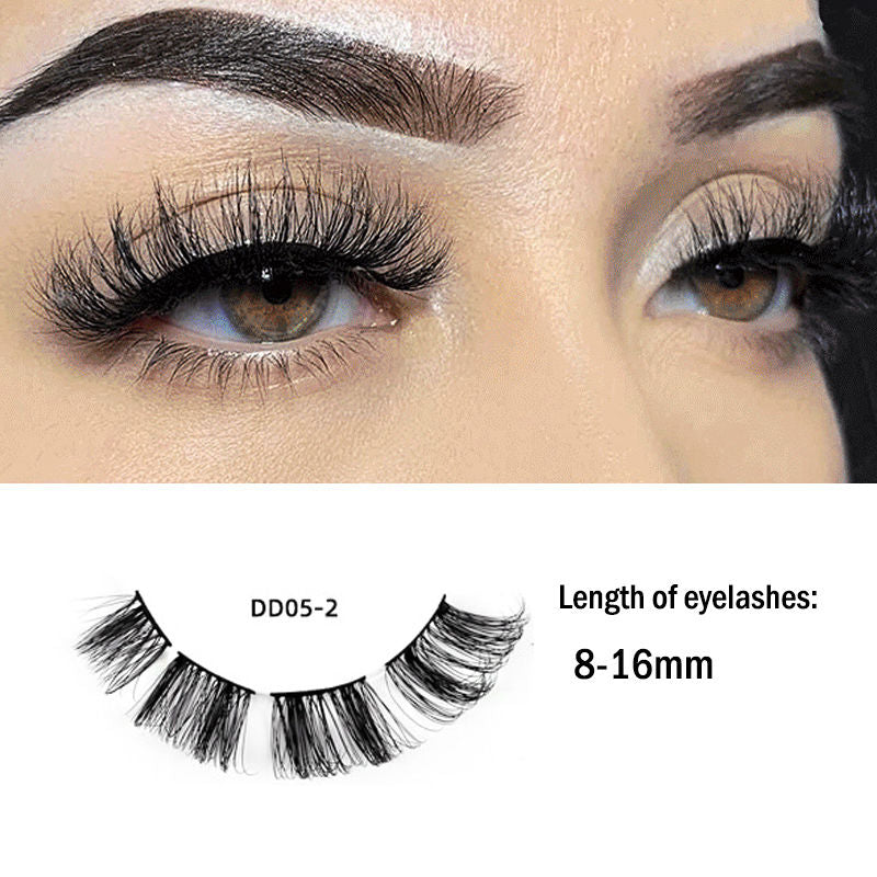 Russian Strip Lashes Reusable False Eyelashes Natural D Curl-02