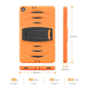 Shock Wave Kickstand Case Anti-Fall Protection For Samsung Tab A 10.1 T510/T515(2019)-Orange