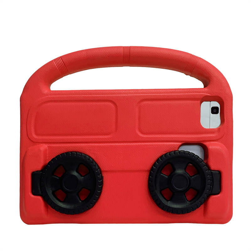 Wheel Samsung Tablet Tablet Case For 8.0inch Tab A 3 4 E/8.7inch Tab A7lite Shockproof Stand Cover With Handle Stand-Red