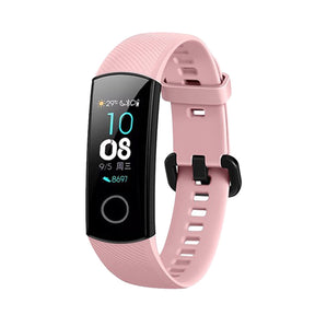 HWRY Silicone Watch Band Quick Release Strap Replacement Wristband For Huawei Band 4/5 And Honor Band 4/5 For Women-Pink