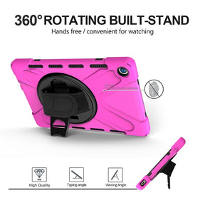 OnePiece Tablet Case Heavy Duty Anti-fall Protective Cover Bulit-in Kickstand For HuaWei MediaPad M5 10.8inch-Rose Red