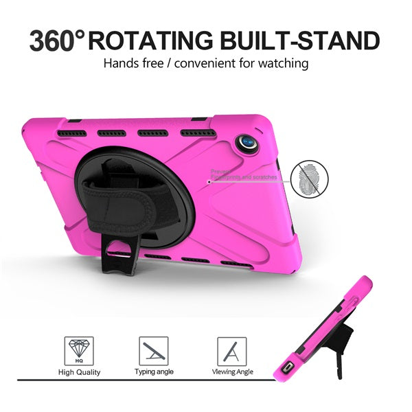 OnePiece Tablet Case Heavy Duty Anti-fall Protective Cover Bulit-in Kickstand For Huawei MatePad Pro 5G 10.8inch 2020-Rose Red
