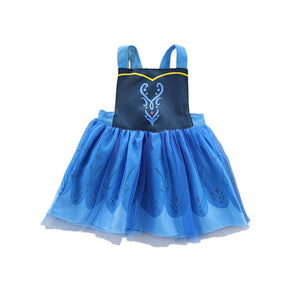 Girls Princess Apron Strap Dress Backless Smock-Anna