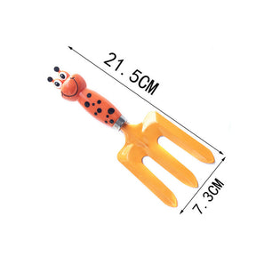 21.5cm Kids Gardening Tools Mini Orange Fork Safe Toy Gardening Tools for Soil Planting Digging Transplanting