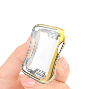 TPU All Around Screen Protective Cover for iWatch SE/6/5/4/3/2/1-Gold