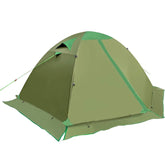 Camping Tent Waterproof Ultralight Backpacking Double Layer Tent Easy Set Up-Green