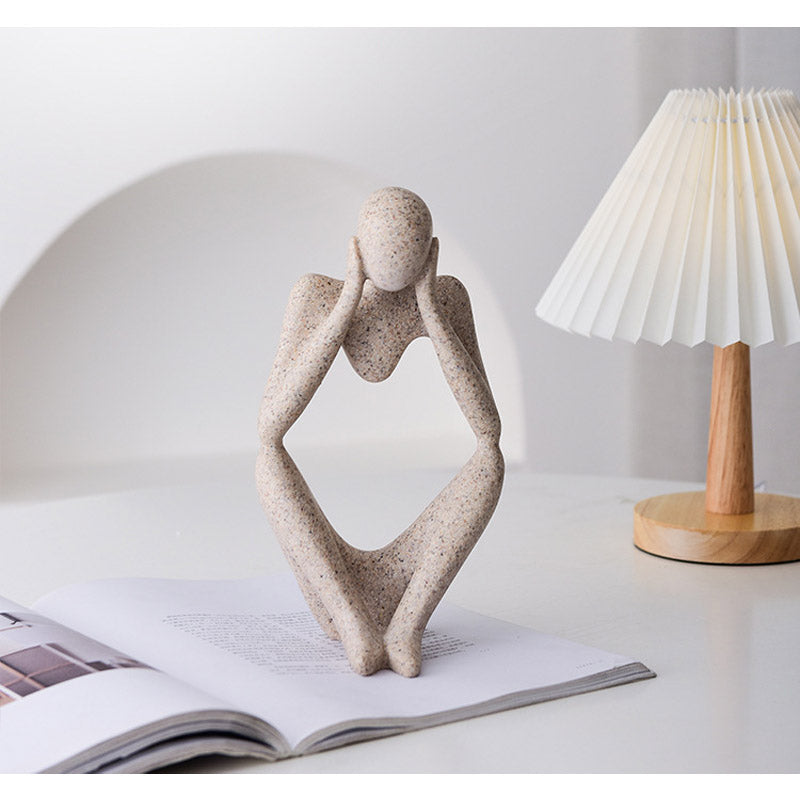 Home & LivingThe Thinker Resin Statues for Home Decor Modern Home Office Shelf Desktop Bookshelf Decor -Focuser