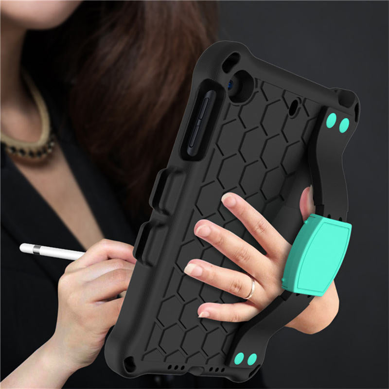 Hive iPad Case For iPad Mini 1/2/3/4/5 Durable Stand Cover With Shoulder Strap-BlackAqua