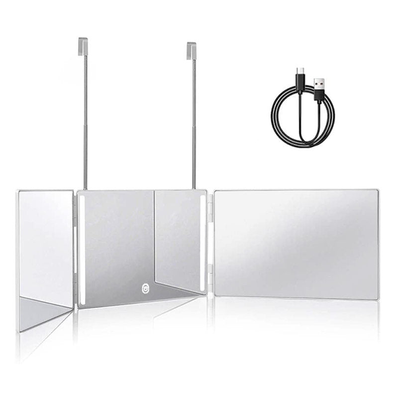 Home & Living3 Way LED Mirror with Height Adjustable Hook for Makeup Hair Styling