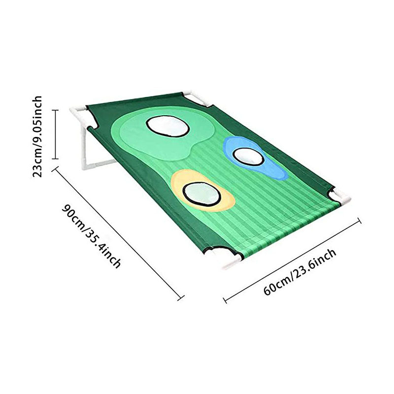 Backyard Golf Cornhole Game Including Board Straw Mat Ball Storage Bag for All Ages