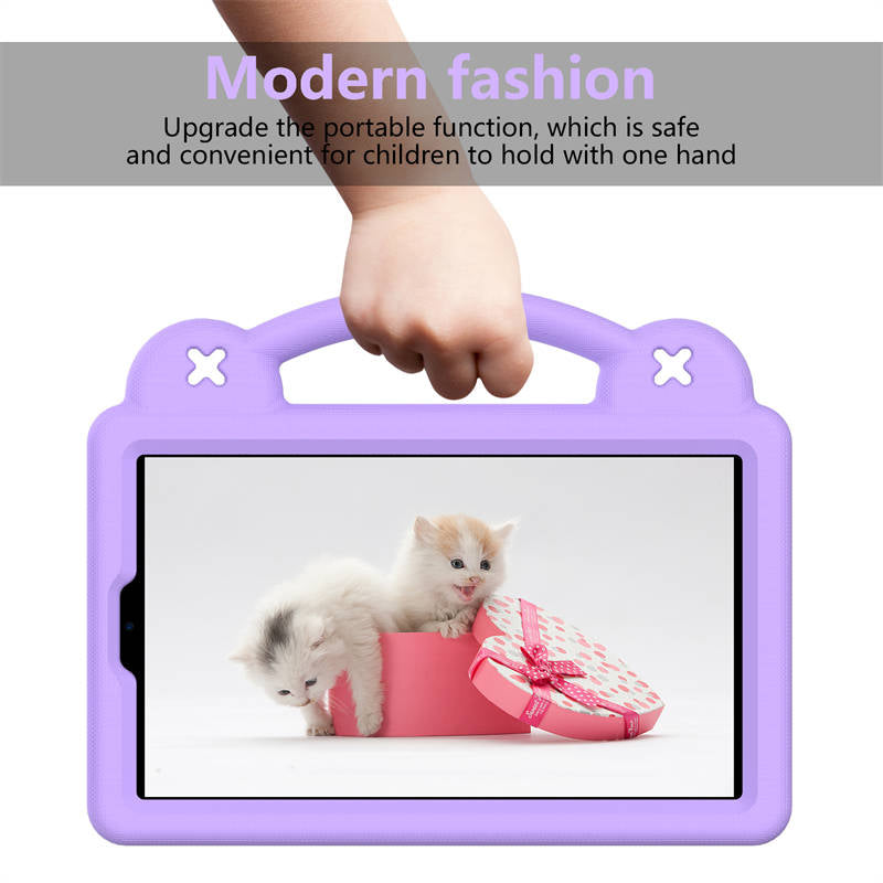 Strawberry Tablet Case with Holder for HUAWEI M3/Samsung Galaxy Tab A7 Lite(2021)/A8 (2019)-LightPurple