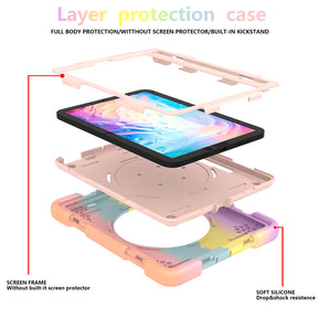 iPad Case For iPad Mini 6 with 360¡ãSwivel Stand-Colorful Rose Gold