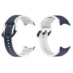 20mm Two Tone Silicone Sports Strap for Samsung Galaxy Watch 5-MidnightBlueWhite