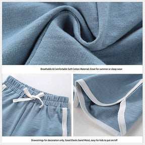 Kids 3 Pack 100% Cotton Sport Jogger Shorts Casual Elastic Pants-C