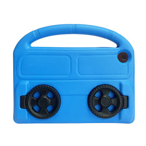 Wheel Samsung Tablet Case For Tab A 10.1 T510/T515(2019) Shockproof Stand Cover With Handle Stand-Blue