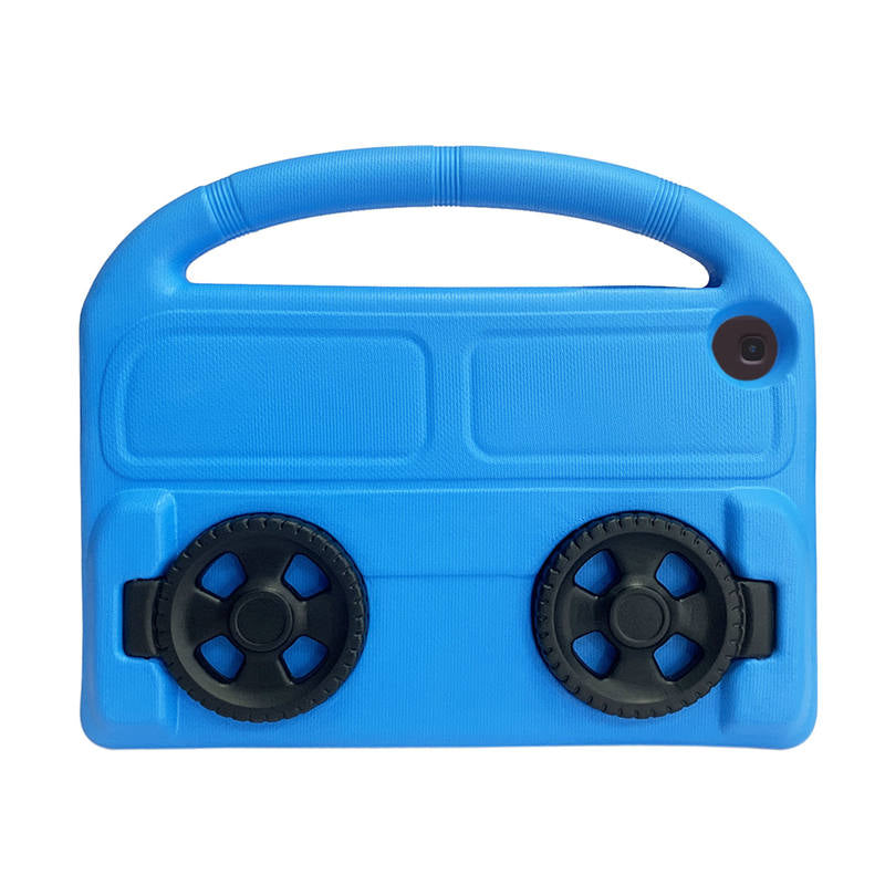 Wheel Samsung Tablet Case For Tab A 10.1 T510/T515(2019) Shockproof Stand Cover With Handle Stand-Blue