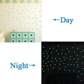 Luminous Stars Plastic Wall Stickers Glow In The Dark For Home Art Decor-Blue