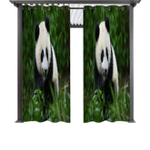 2 Panels Animal Print Pattern Window Drapes for Kids Bedroom-1