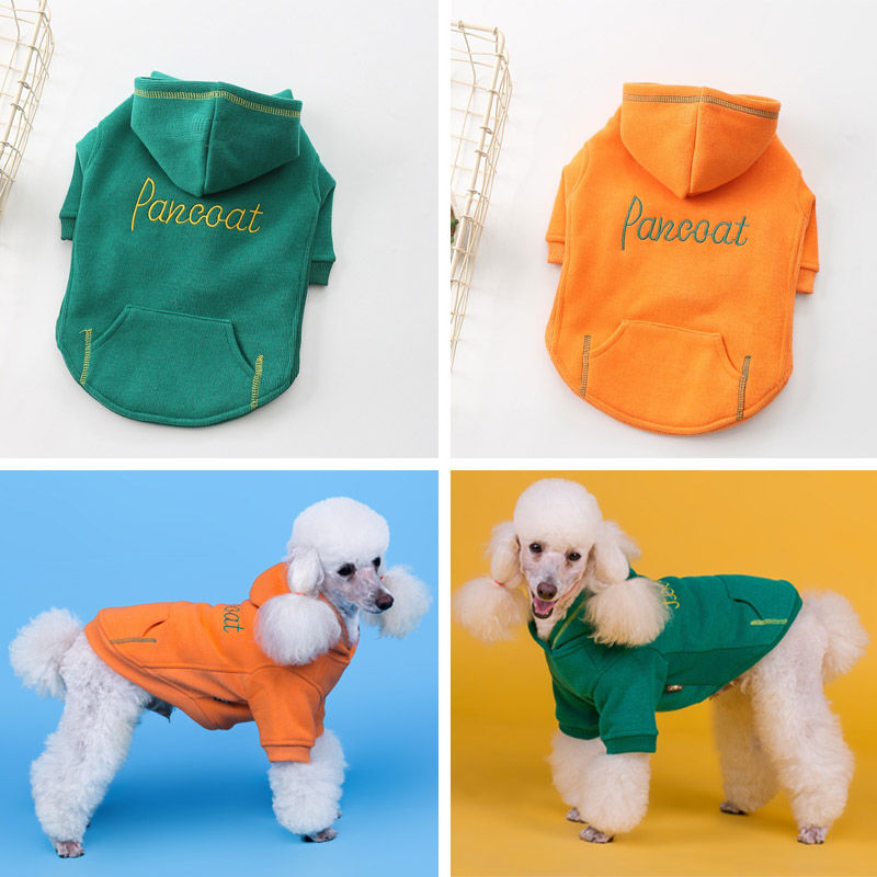 2 Pcs Dog Hoodie with Pockets Warm Thicken Puppy Sweaters for Winter
