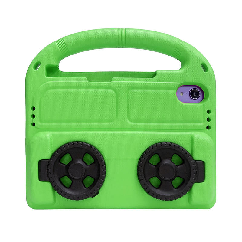Wheel iPad Case For iPad Mini 6 Shockproof Stand Cover With Handle Stand-Green