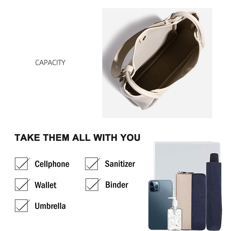 Women Tote Bags with Inner Pocket Pu Leather Shoulder Bag