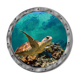 Removable 3D Under The Sea Nature Scenery Decor Submarine Window Sea Turtles Wall Sticker