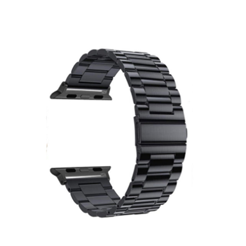 SZ Watch Band Stainless Steel Wristbands for Apple IWatch Series 1/2/3/4/5/6/SE For Women Men-Black