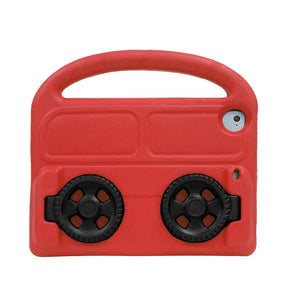 Wheel iPad Case For iPad Mini 1/2/3/4/5 Shockproof Stand Cover With Handle Stand-Red