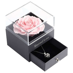 Preserved Flower Rose Gift Box for Valentines Day Anniversary Wedding-Pink