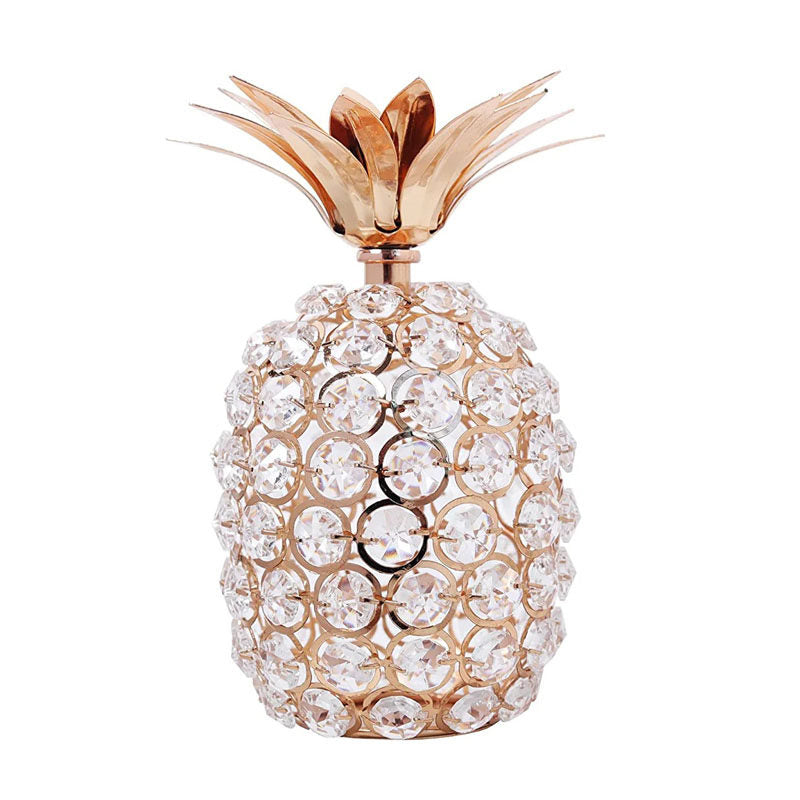 Sparkly Crystal Beads Pineapple Ornament for Home Party Festival