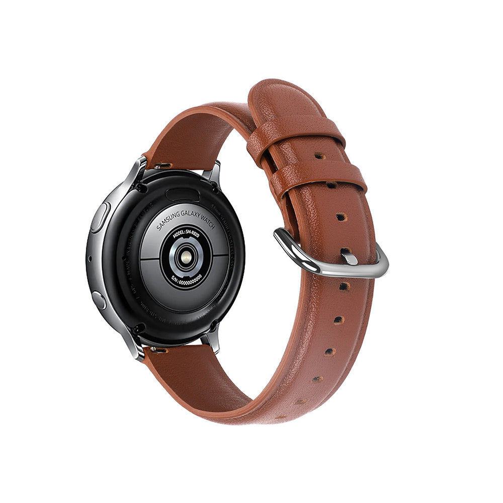 D Buckle Leather Watch Band For Samsung Galaxy Watch 42/46mm Gear S3 Frontier/Classic(Brown)