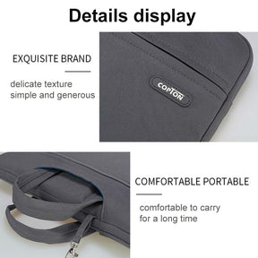 3Pcs Laptop Sleeve Carrying Bag Durable Water Resistant Computer Handbag-Black